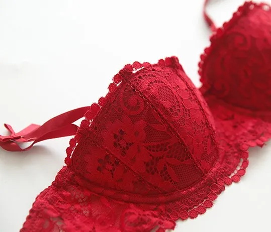 Sexy Lace Half Cup Bra Set - European and American Style Thin Bra