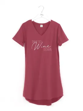 Sleep Shirt - Wine Down Burgundy