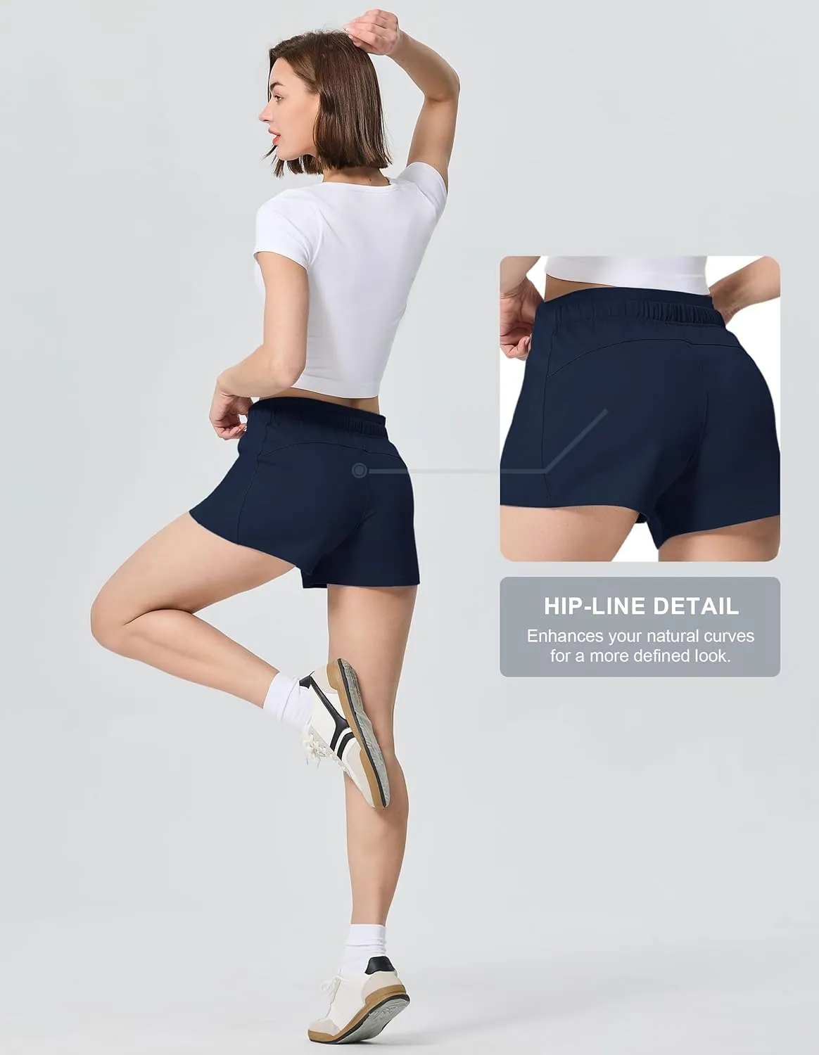 SPECIALMAGIC Women's Casual Sweat Shorts with Pockets 3 Inch Summer Cotton Drawstring Workout Running Lounge Shorts