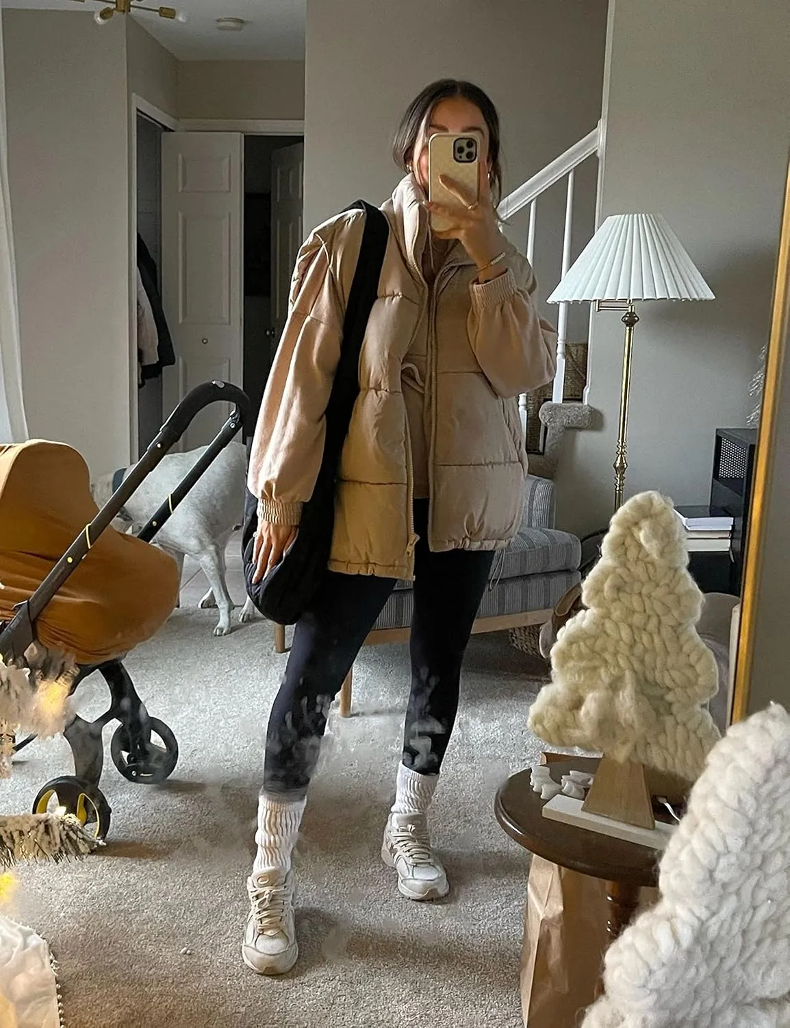 Springrain Womens Oversized Quilted Puffer Vest Padded Warm Winter Jacket with Stand Collar Bubble Puffer Gilet