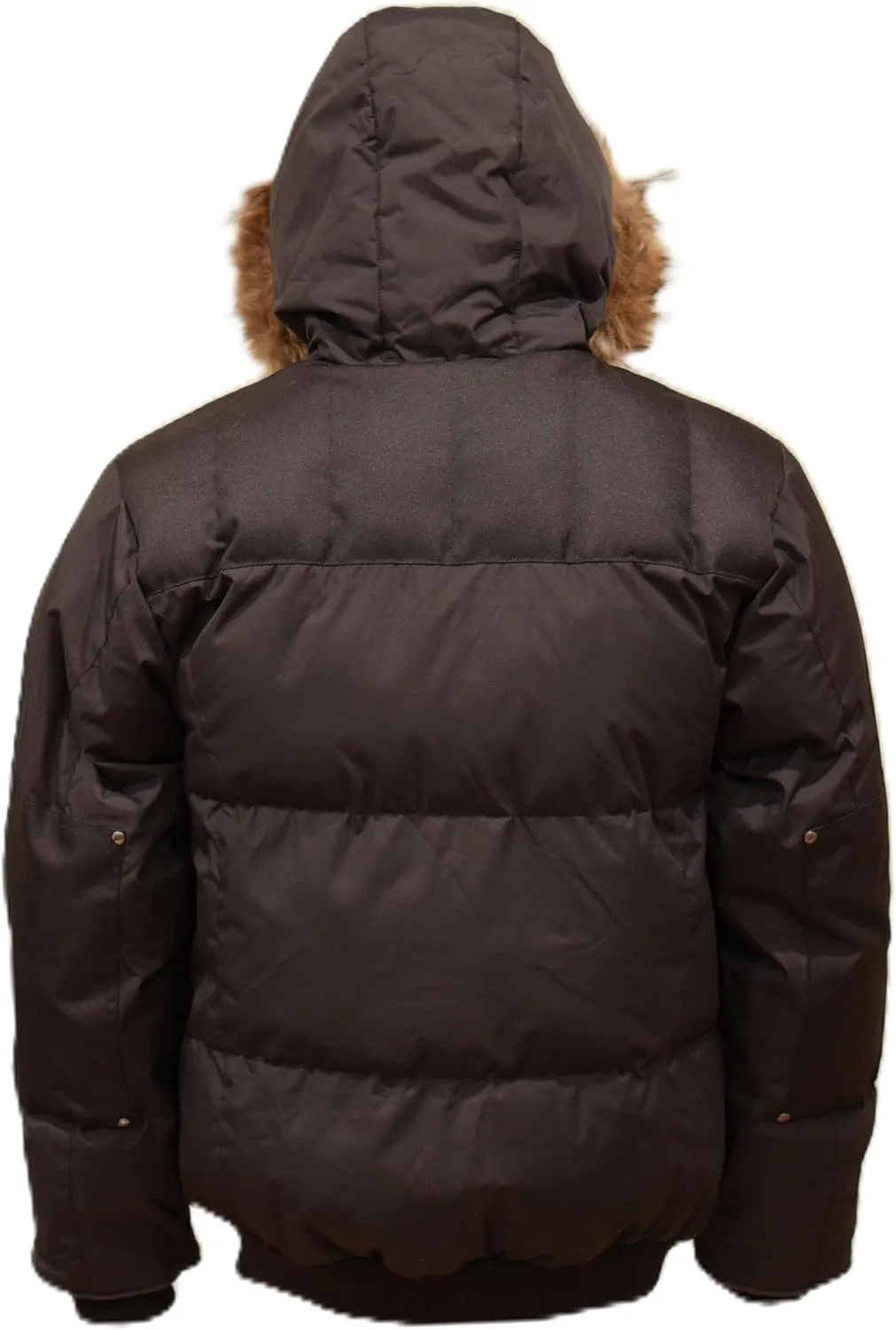 Summit Expedition Mens Bomber Jacket Waterproof Winter Coat with Removable Faux Fur Hood and Lining