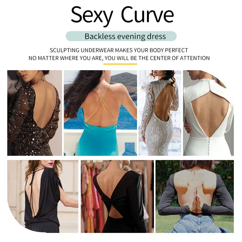 Tantra - Deep V-Neck Bodysuit Shapewear | Women's Backless U Plunge Push Up Shaper