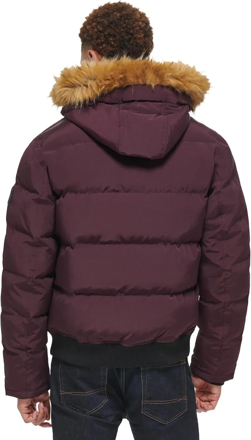 Tommy Hilfiger Men's Arctic Cloth Quilted Snorkel Bomber Jacket (Standard and Big & Tall)