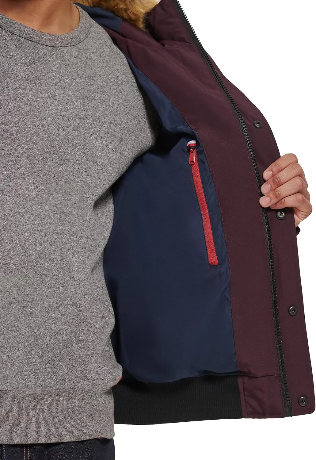Tommy Hilfiger Men's Arctic Cloth Quilted Snorkel Bomber Jacket (Standard and Big & Tall)