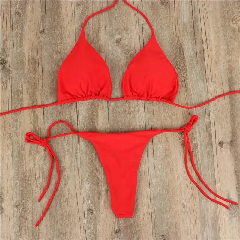 Triangle String Bikini Set