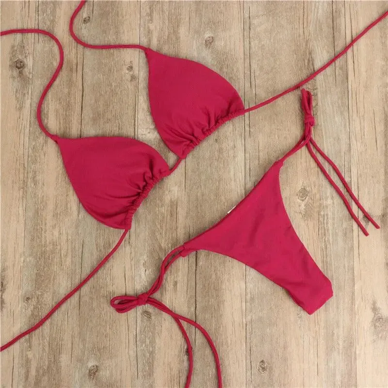 Triangle String Bikini Set