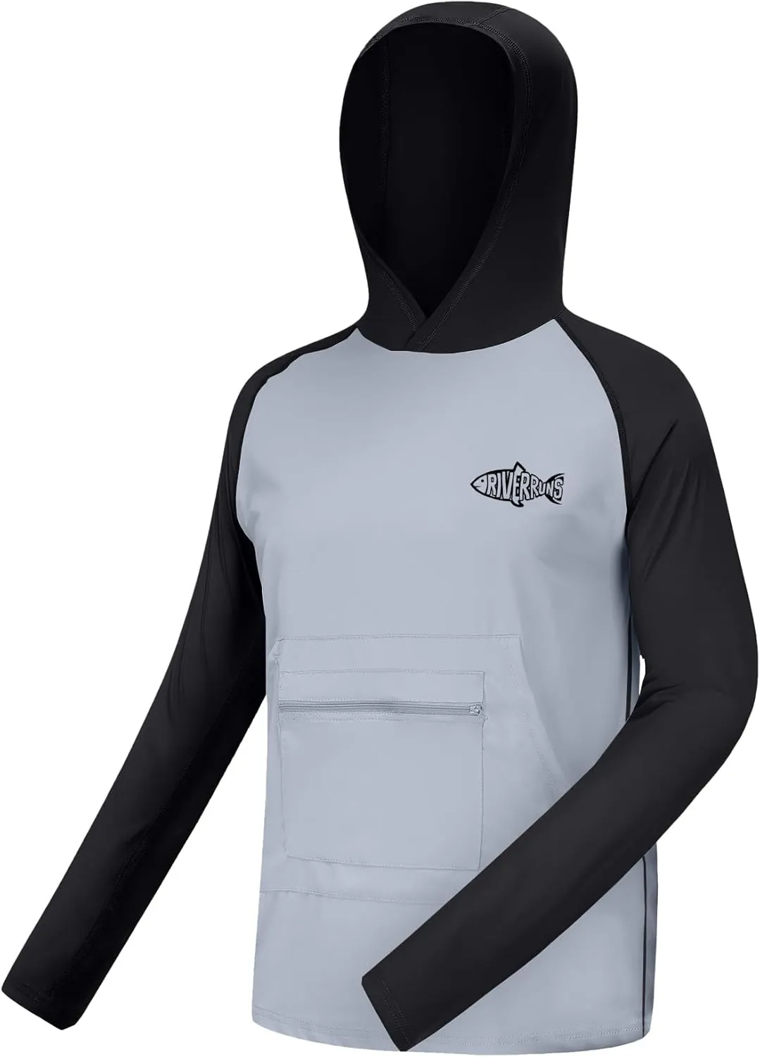UPF 50  Sun Protection Hoodie Shirt Rash Guard Long Sleeve Shirt