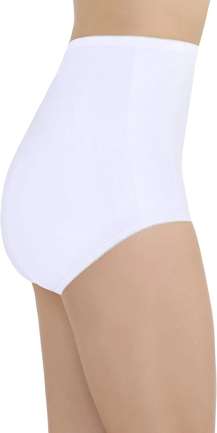 Vanity Fair Women's High Waisted Underwear, Full Coverage Ladies Panties, Perfectly Yours Briefs
