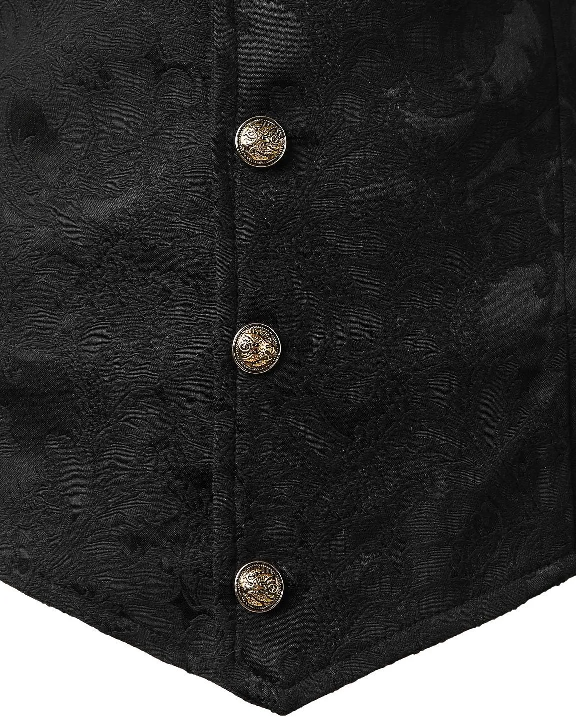 VATPAVE Mens Victorian Suit Vest Steampunk Gothic Waistcoat