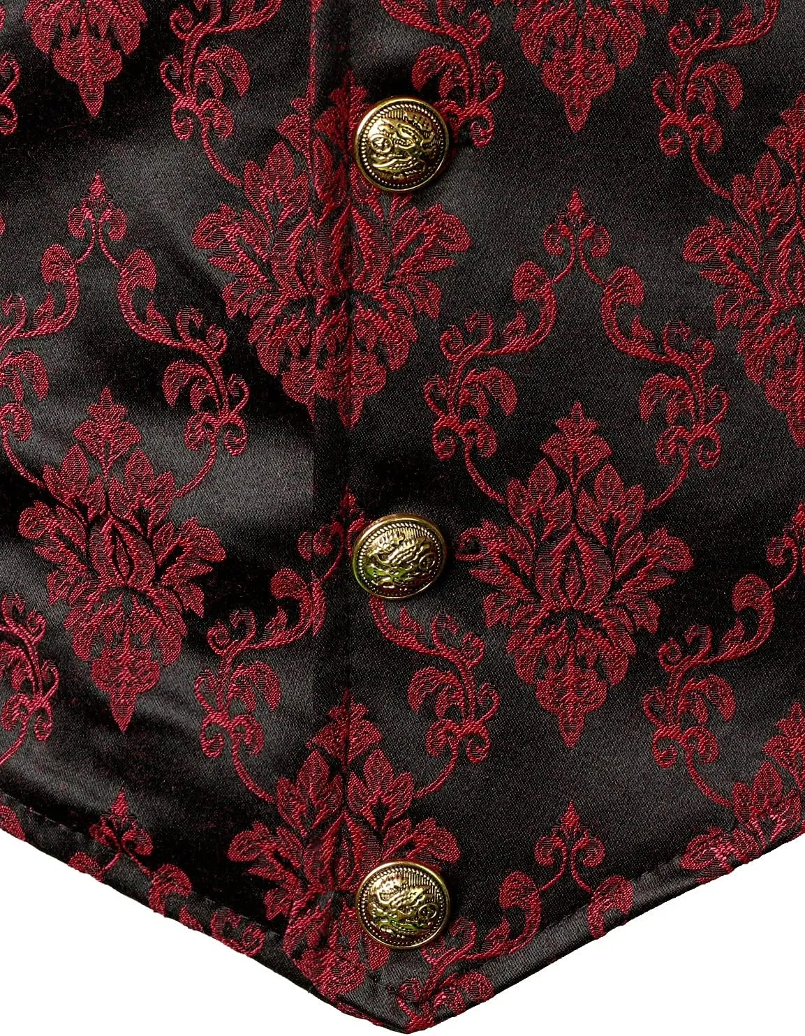 VATPAVE Mens Victorian Suit Vest Steampunk Gothic Waistcoat