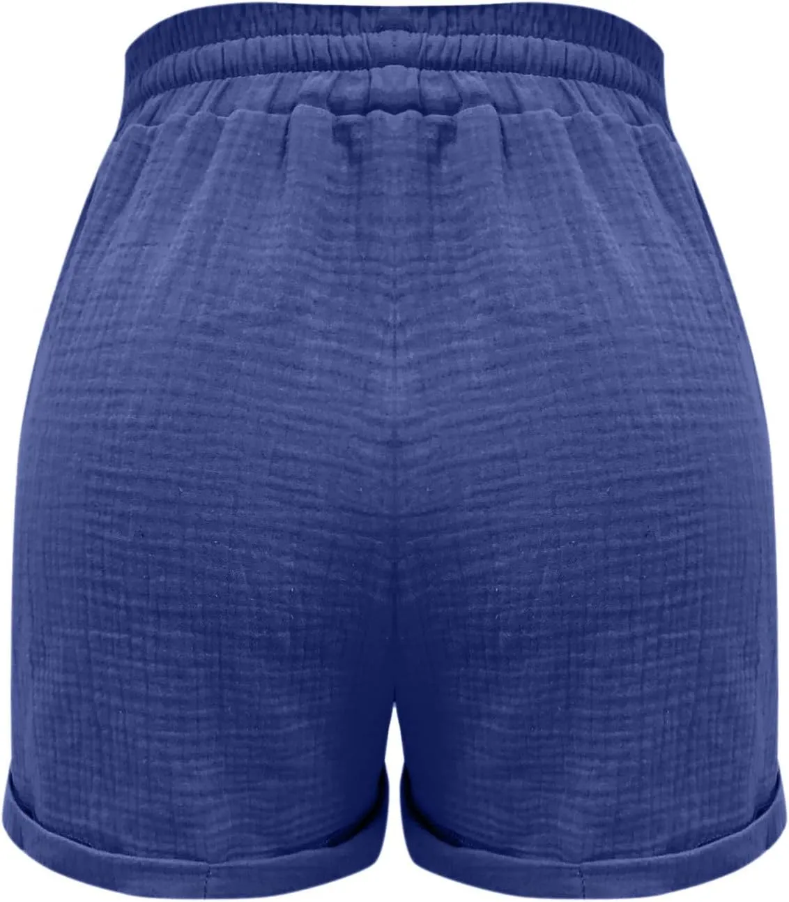 Women Comfy Drawstring Casual Shorts with Pockets Elastic Waist Trendy Summer Loose Lounge Wide Leg Beach Shorts