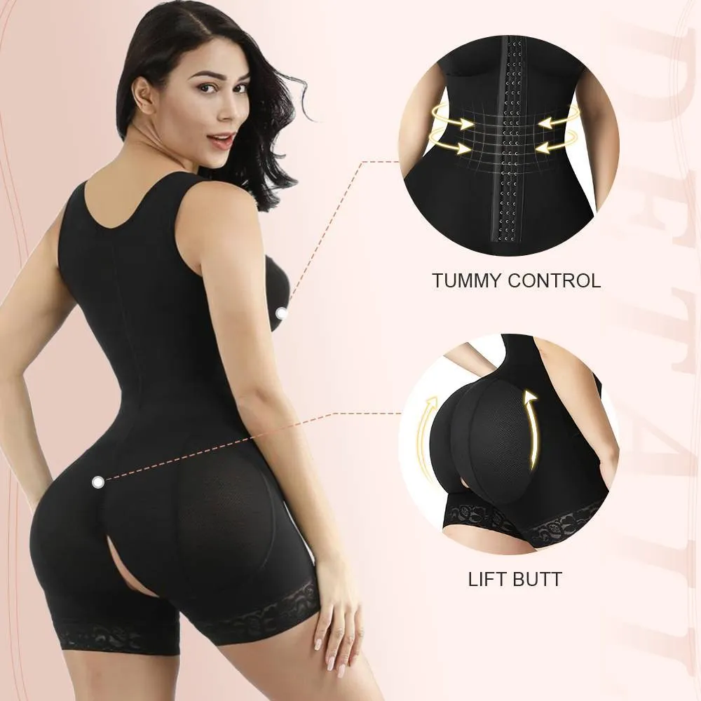 Women Fajas Push Up Bodysuit Slimming Shapewear Short