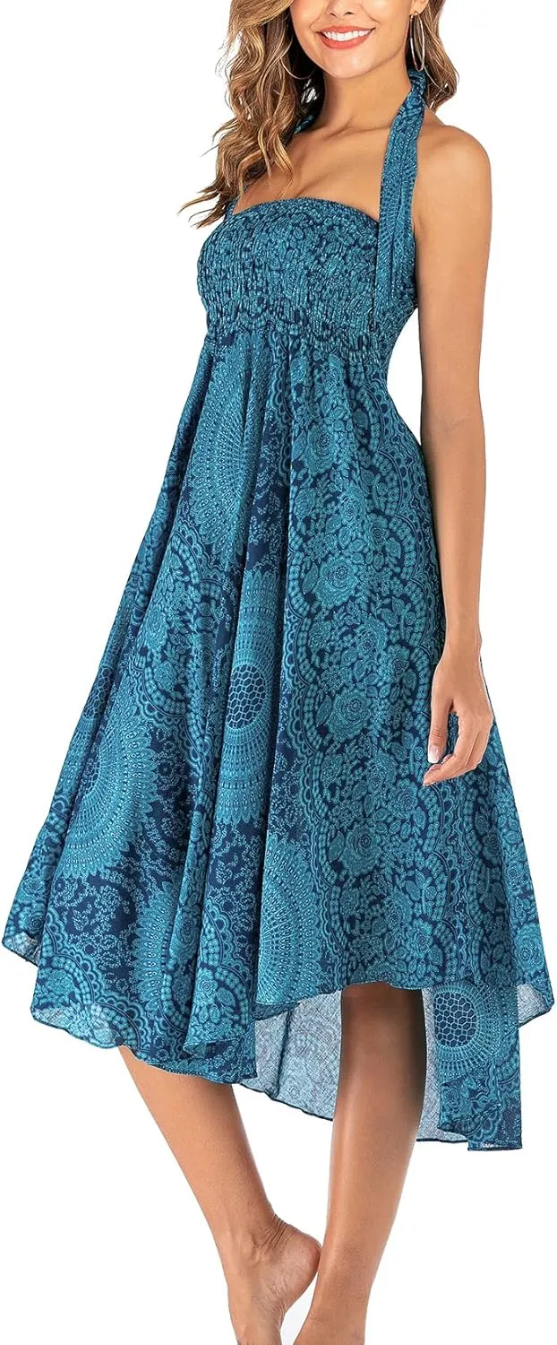Womens Boho Skirt Long Skirts Hippie Clothes for Women with Tie