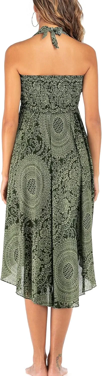 Womens Boho Skirt Long Skirts Hippie Clothes for Women with Tie