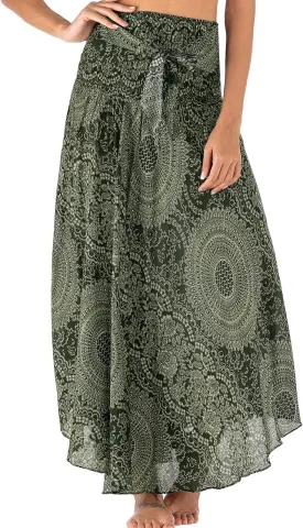 Womens Boho Skirt Long Skirts Hippie Clothes for Women with Tie