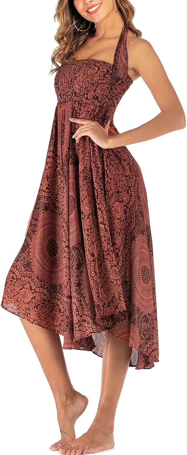 Womens Boho Skirt Long Skirts Hippie Clothes for Women with Tie