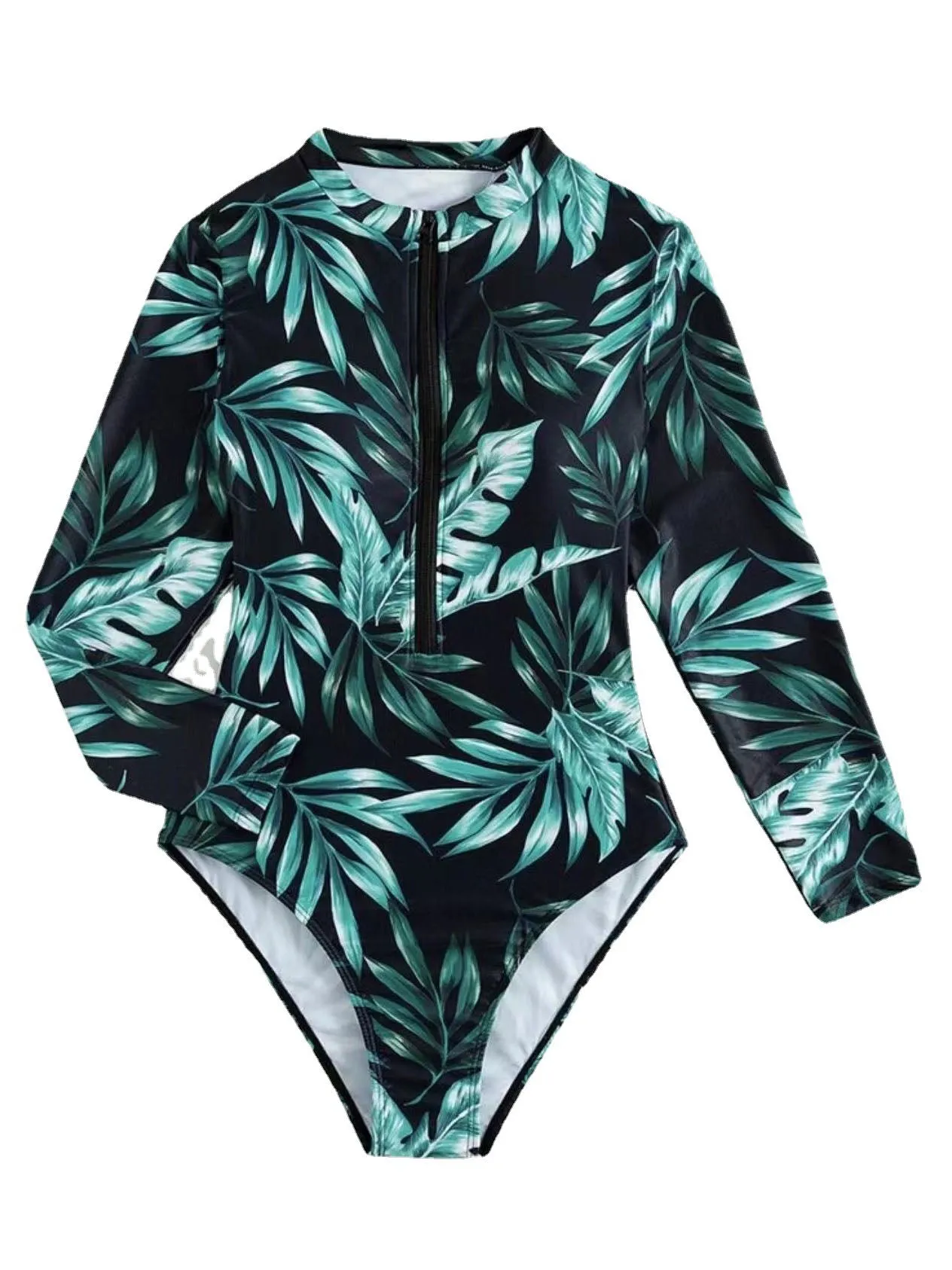 Women's Printed Long Sleeve One Piece Swimsuit in Multiple Colors UPF50  Rash Guard