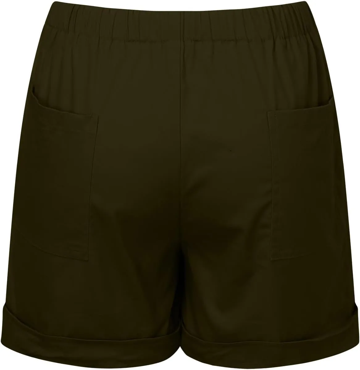 Womens Shorts Casual Shorts with Pockets Drawstring Elastic Waist Cotton Plus Size Beach Trendy Summer Clothes