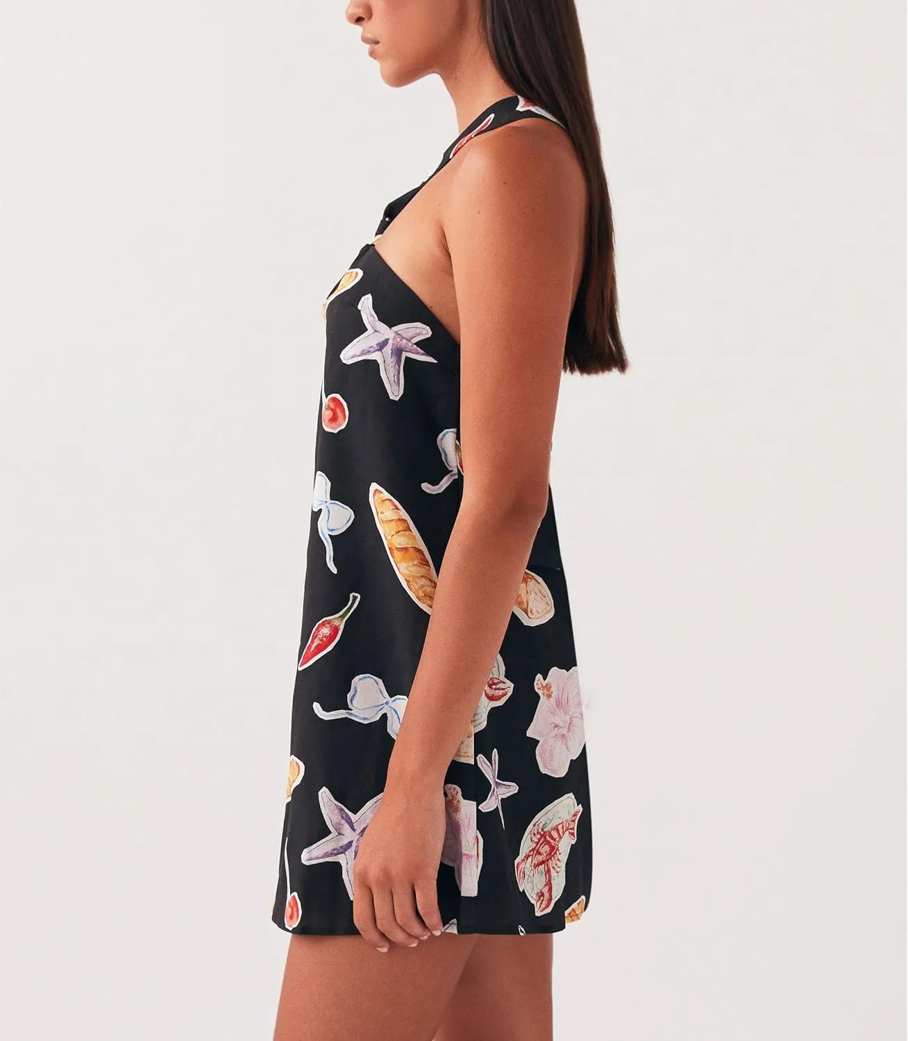 Y2k Women Floral Halter Mini Dress Sexy Tie Up Backless Sleeveless Bodycon Cami Short Dresses Aesthetic Summer